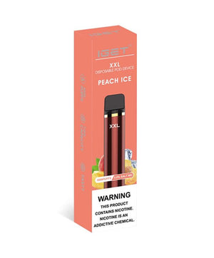 iget xxl peach ice flavour 1800 puffs disposable vape packaging